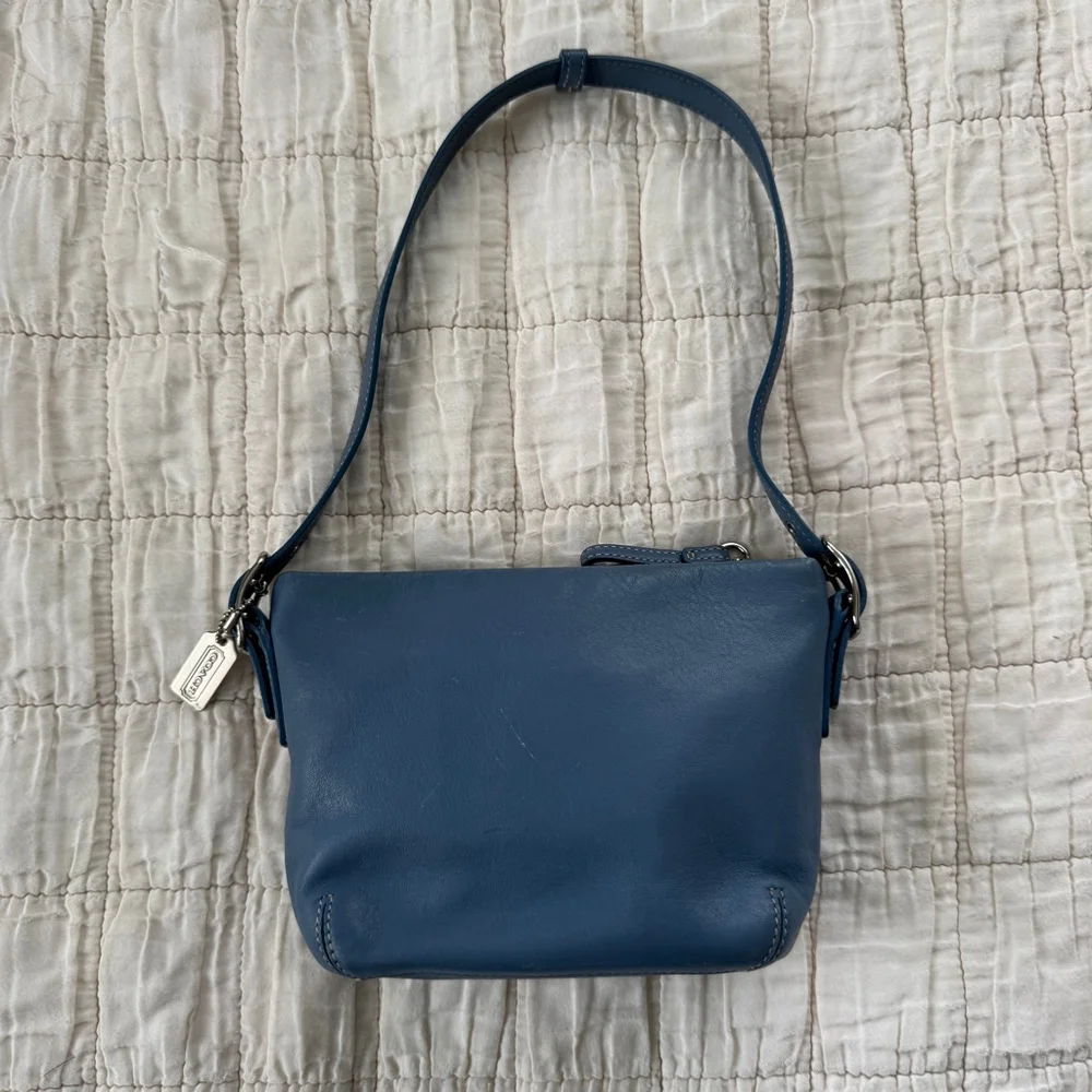 Coach Soho Mini Pochette Style – Blue Leather
